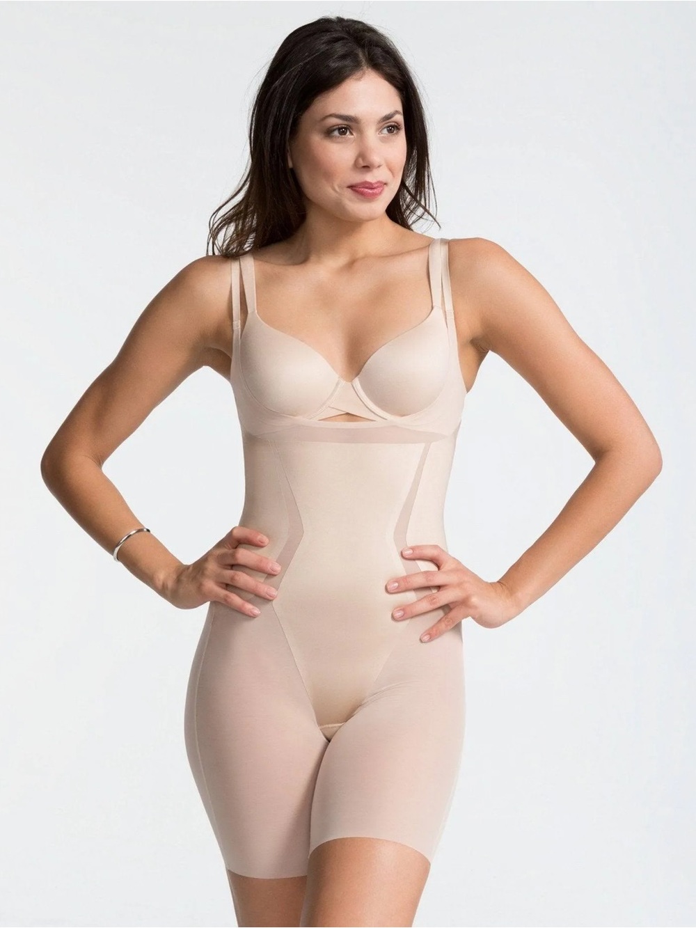 SPANX Haute Contour Open-Bust Mid-Thigh Bodysuit - Picture 7 of 7